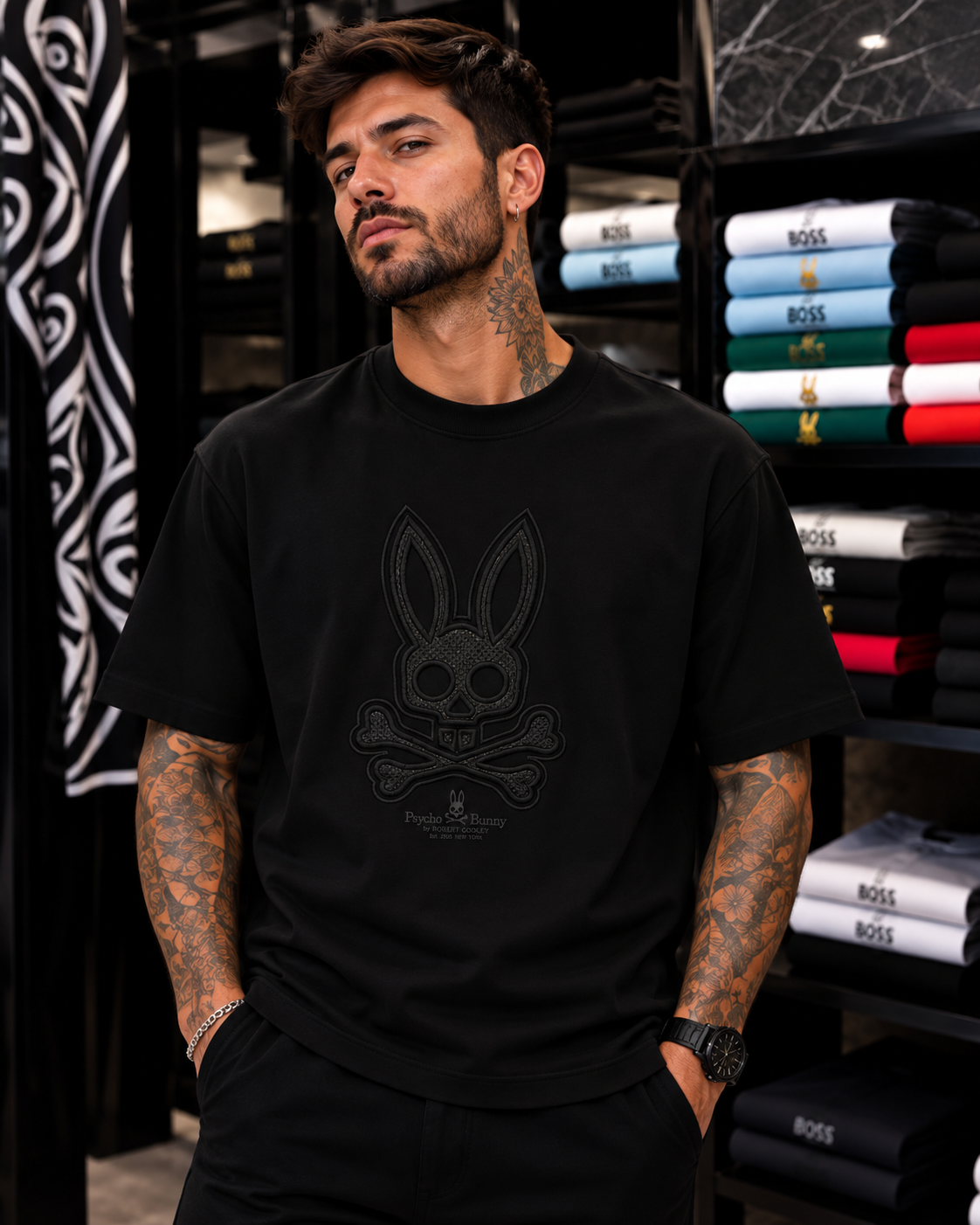 CAMISETA PSYCHO BUNNY BORDADA