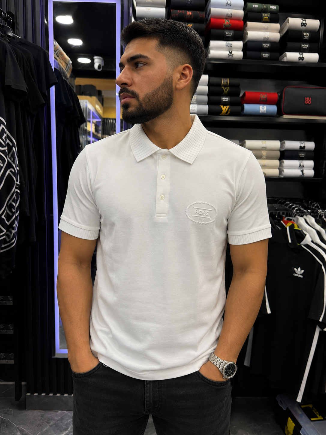 POLO BOSS BLANCO