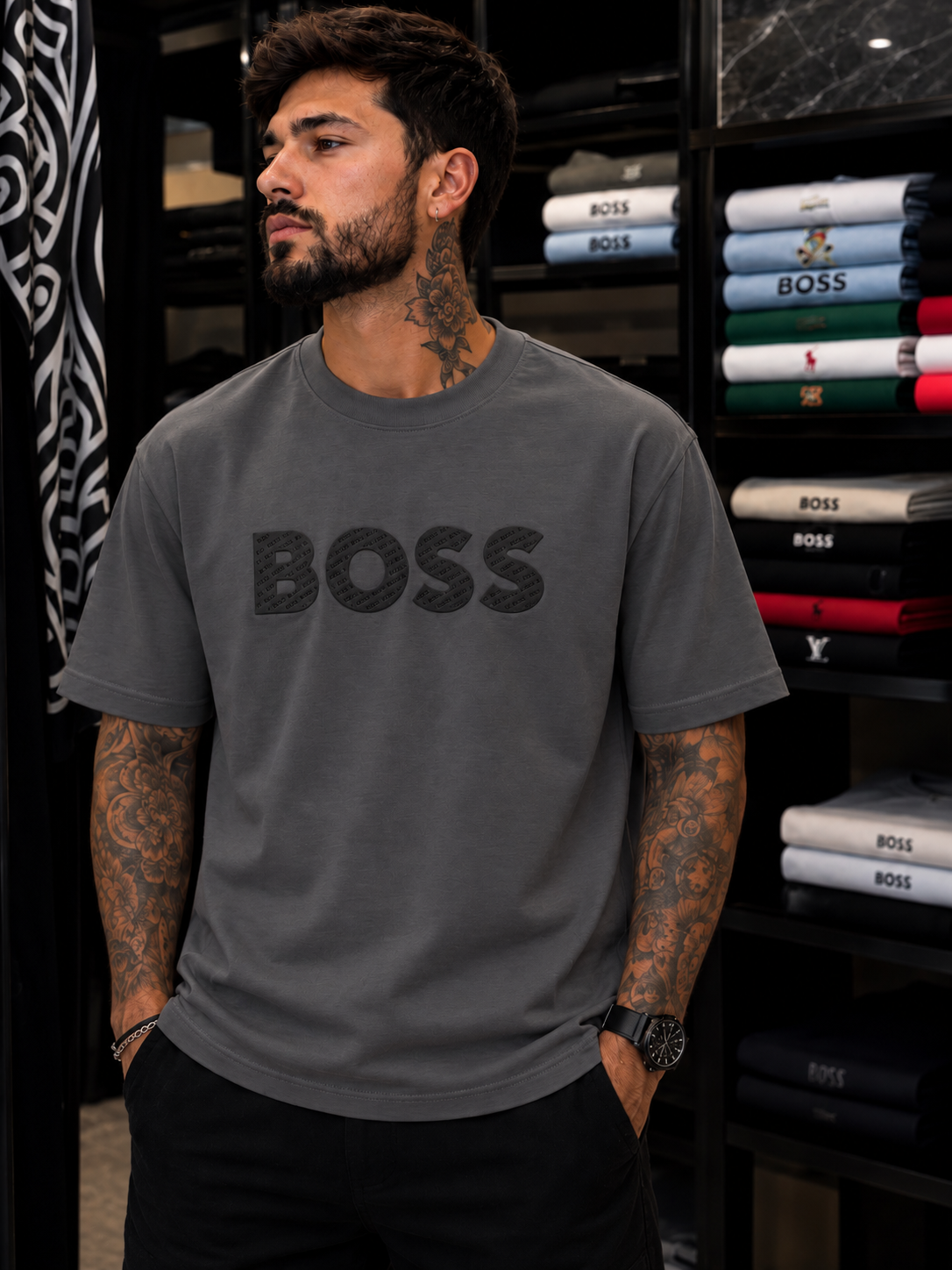 CAMISETA BOSS ALTO GRAMAJE