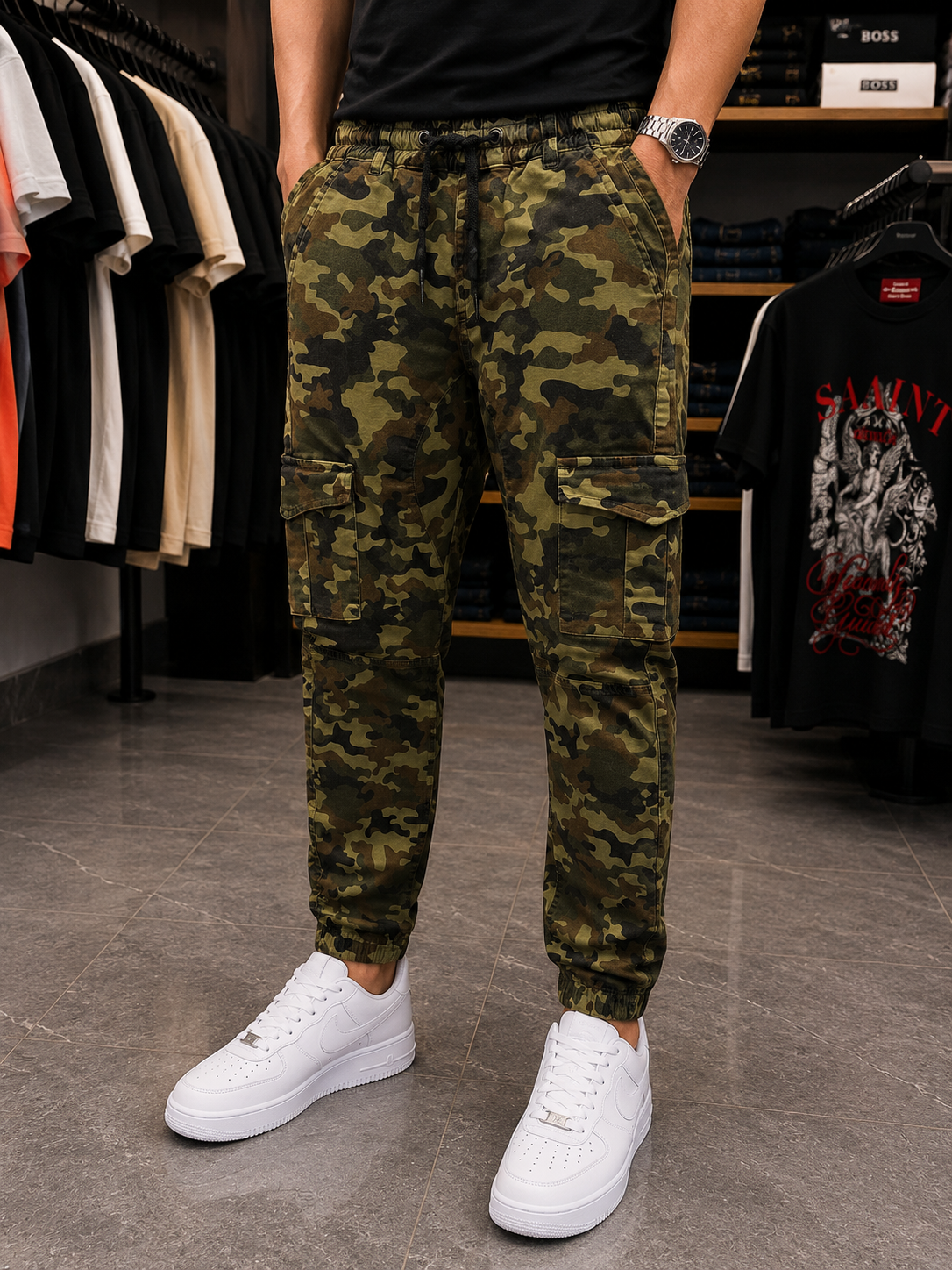 PANTALÓN CARGO CAMUFLADO