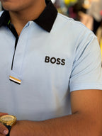 POLO BOSS LÍNEA AZUL CLARO