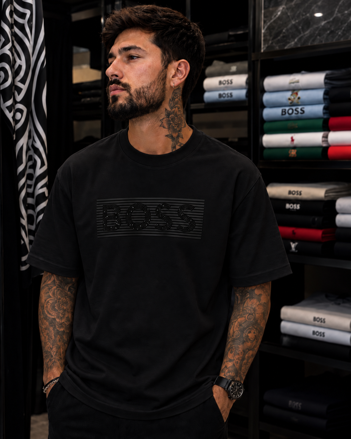 CAMISETA ALTO GRAMAJE BOSS PEDRERÍA