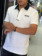 POLO BOSS LÍNEA BLANCO