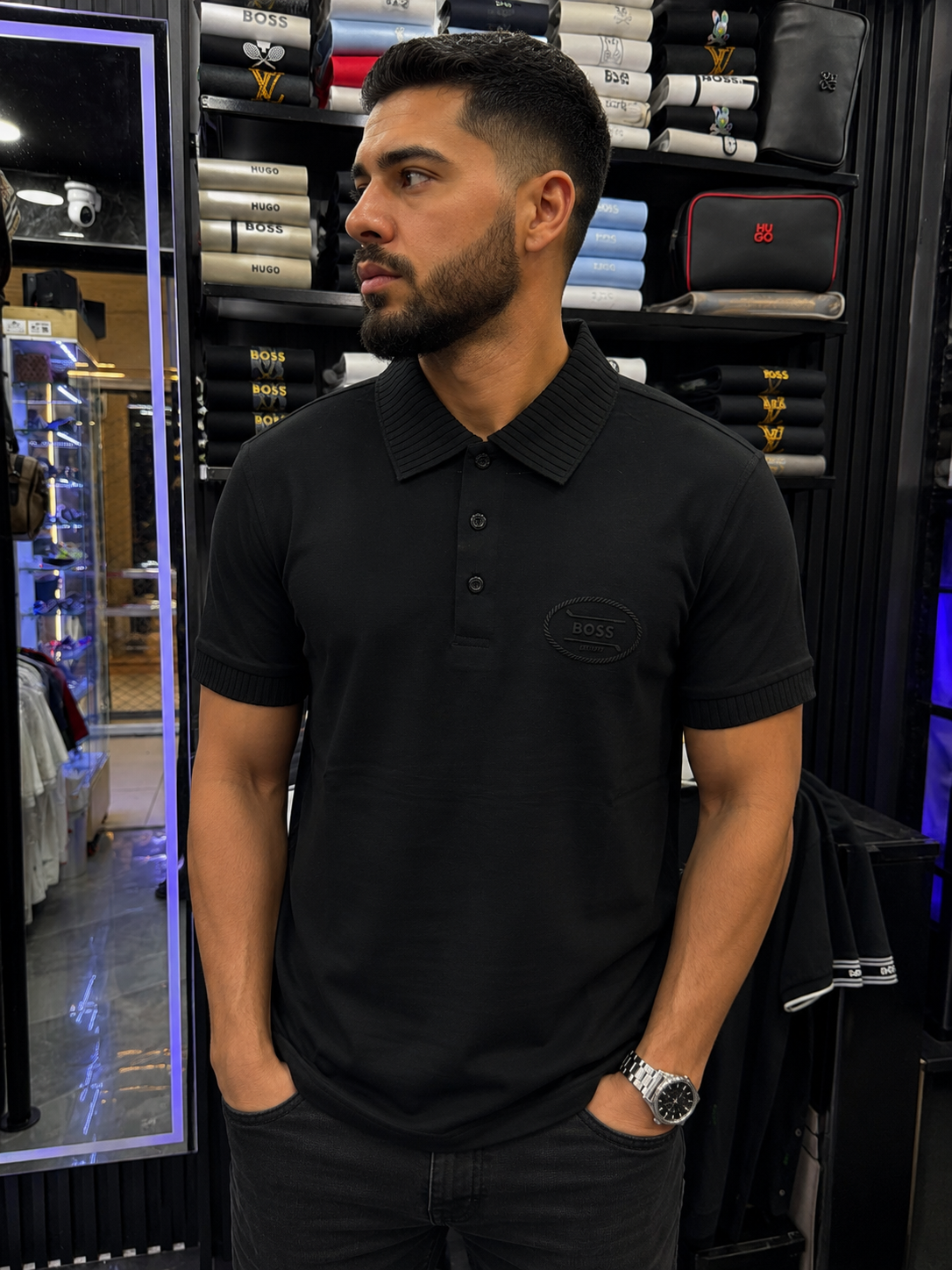 POLO BOSS NEGRO