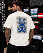 CAMISETA PYSCHO BUNNY LOGO AZUL