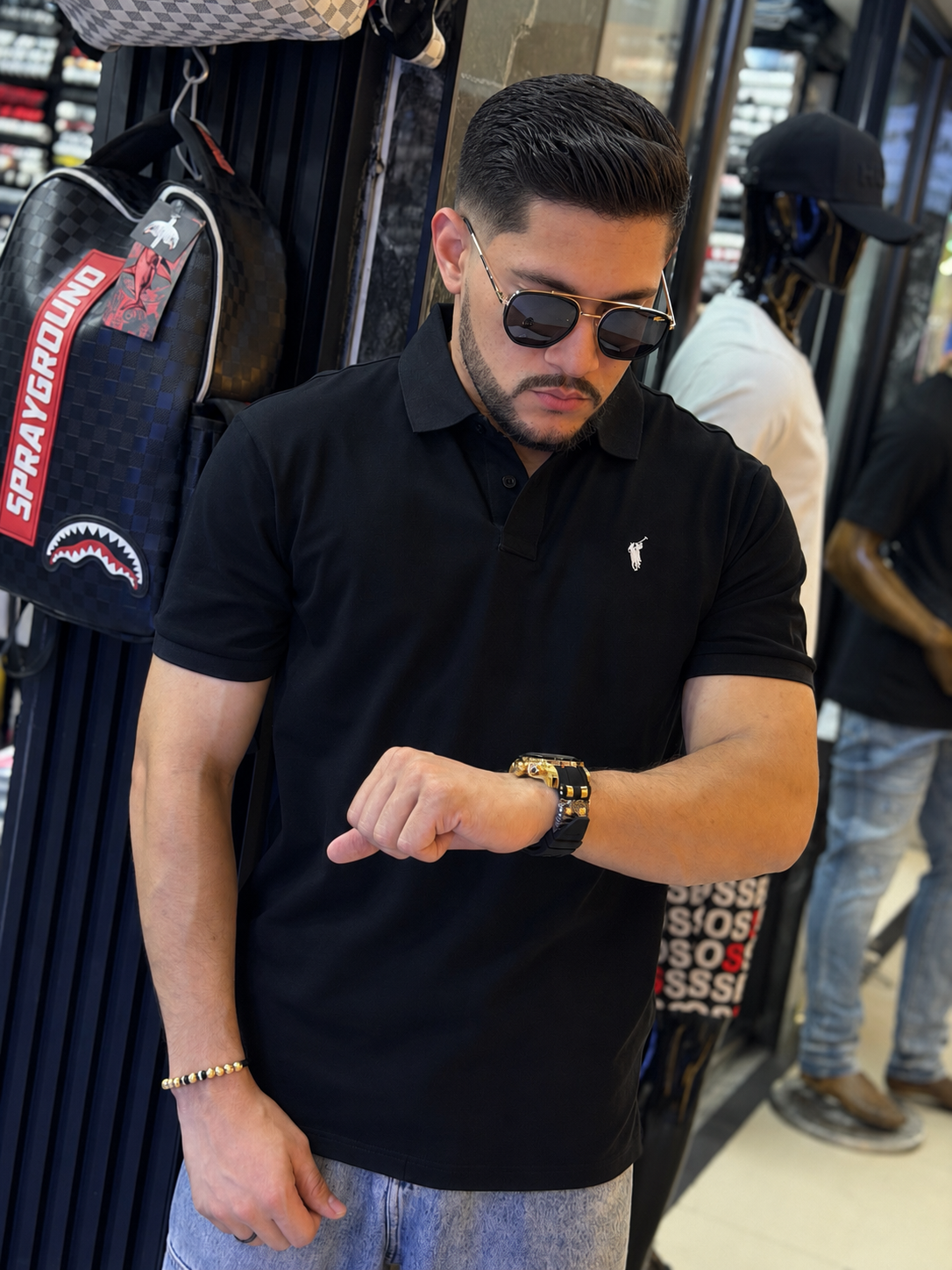 TIPO POLO RALPH LAUREN NEGRO