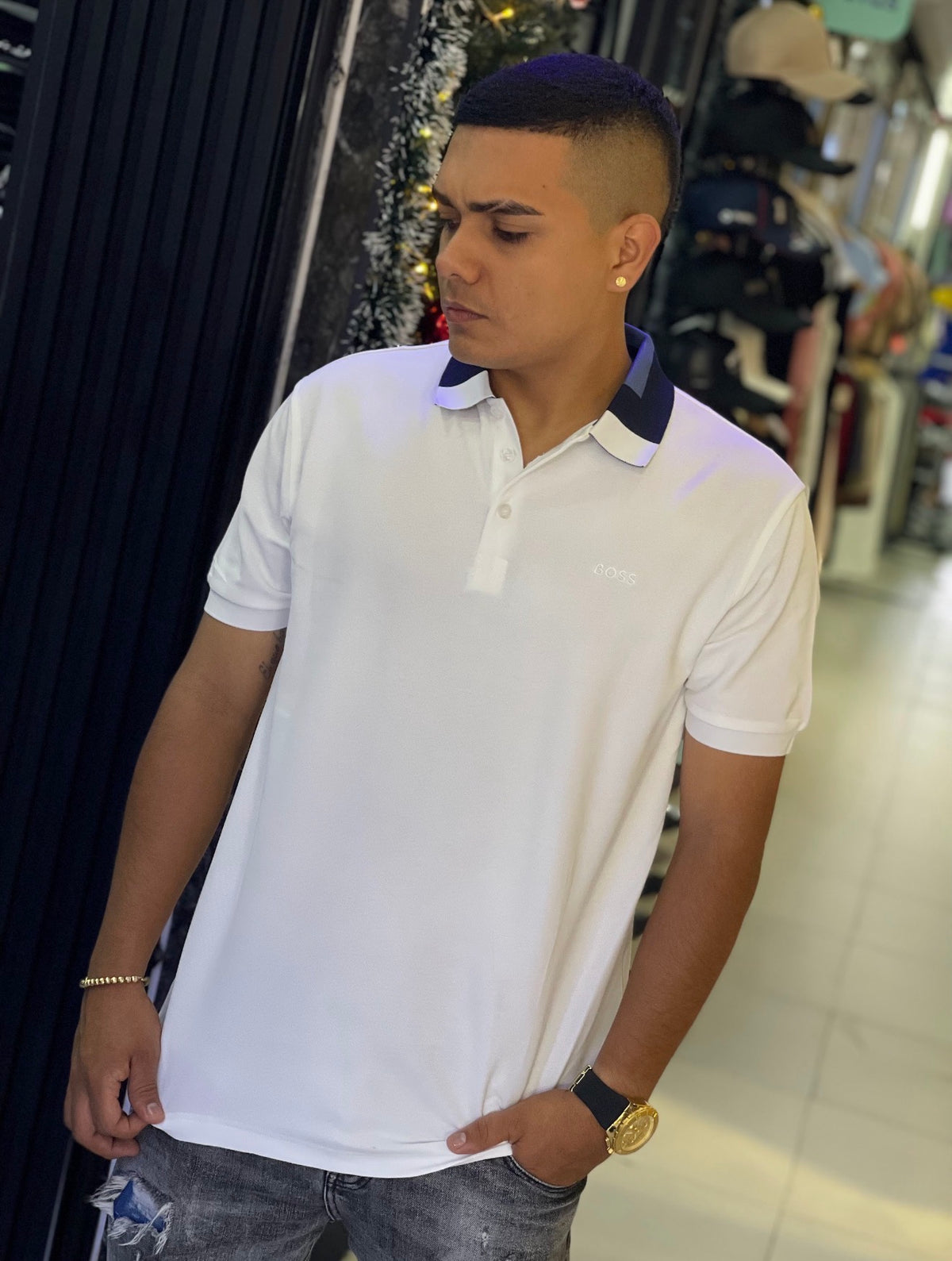 POLO BOSS BLANCO