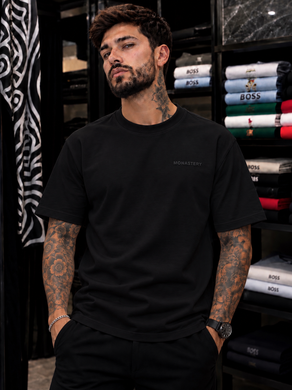CAMISETA ALTO GRAMAJE MONASTERY LETRAS