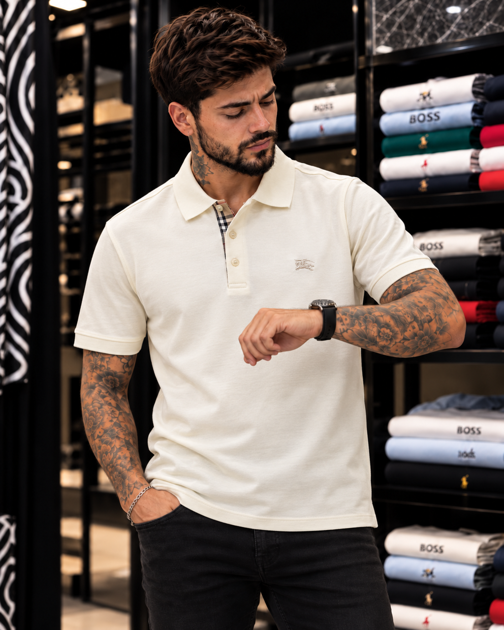 POLO BURBERRY CREMA
