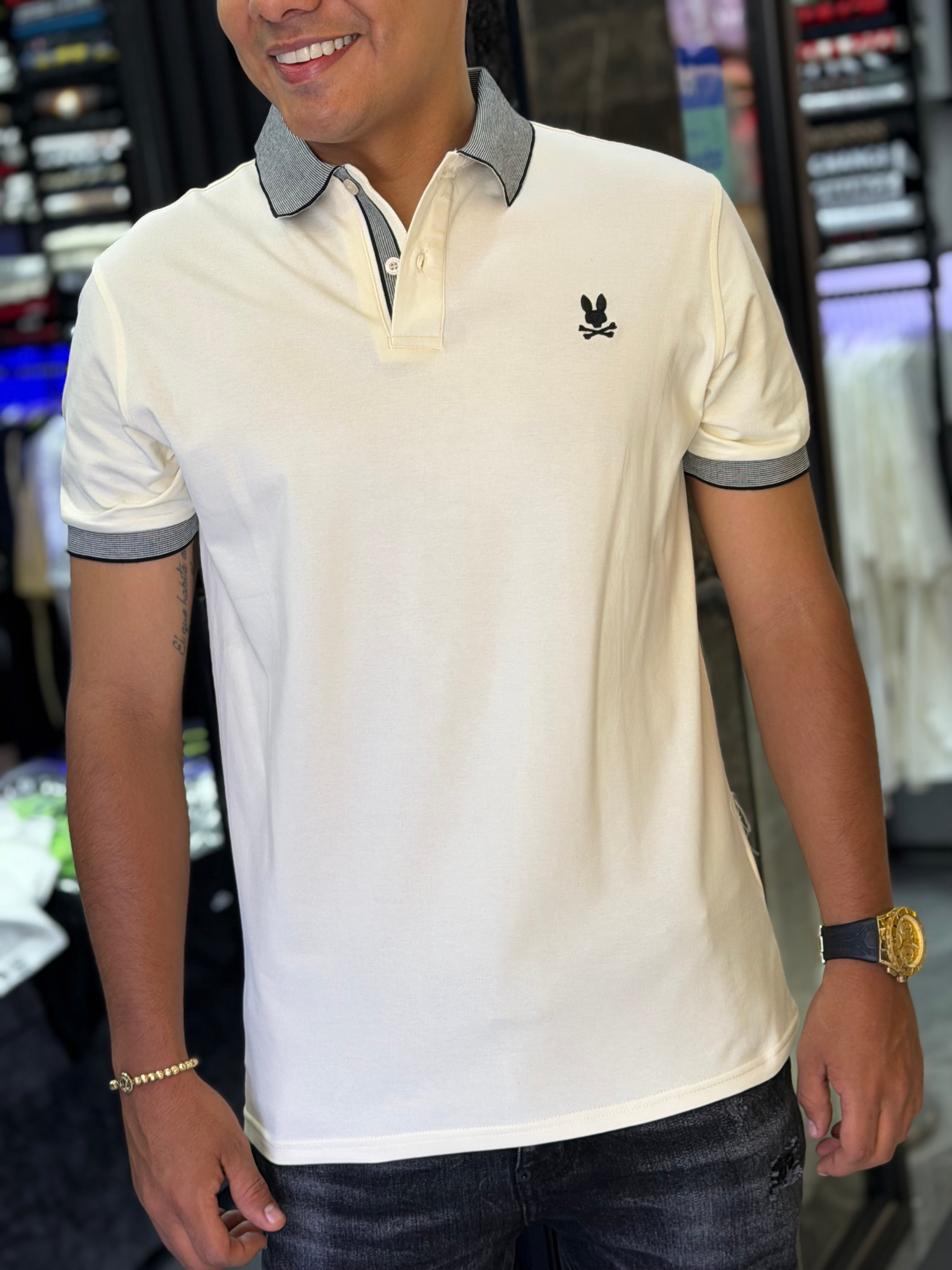 POLO PYSCHO BUNNY CREMA