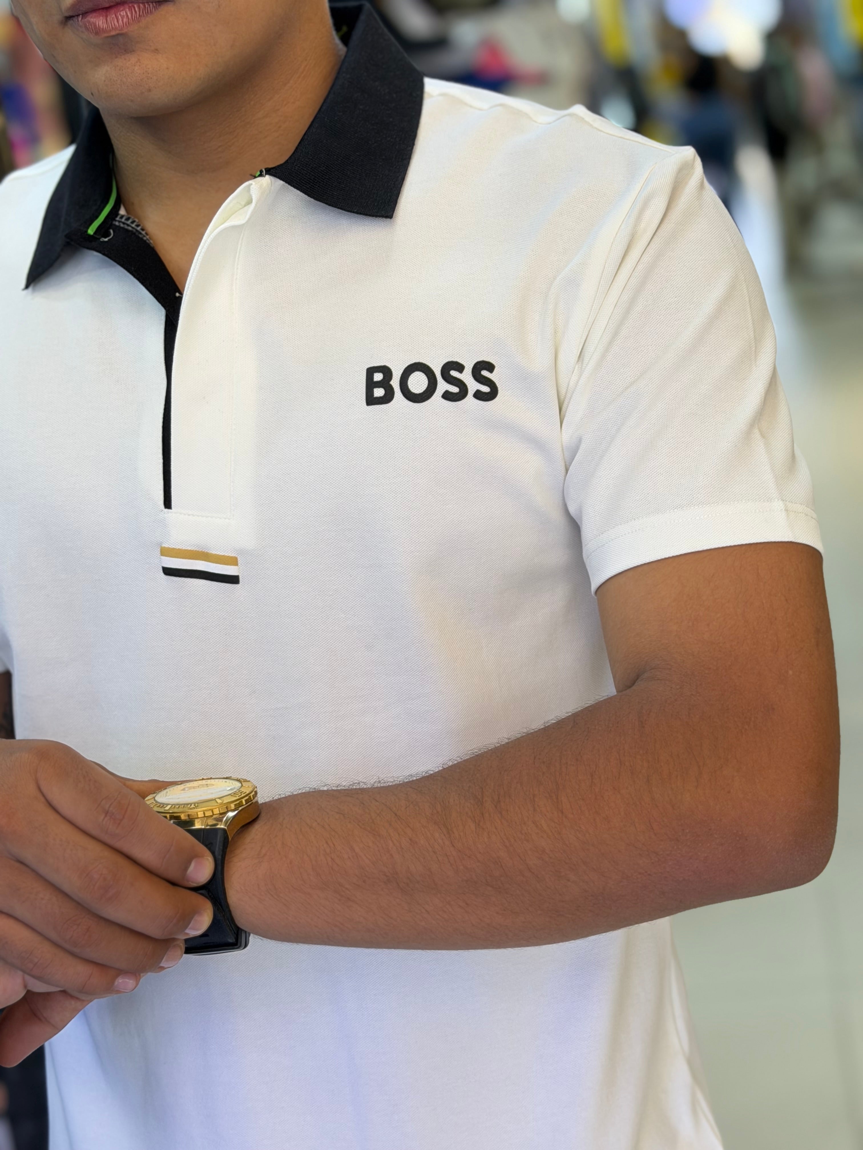 POLO BOSS LÍNEA BLANCO
