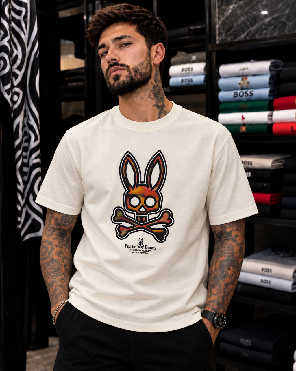 CAMISETA PSYCHO BUNNY BORDADA