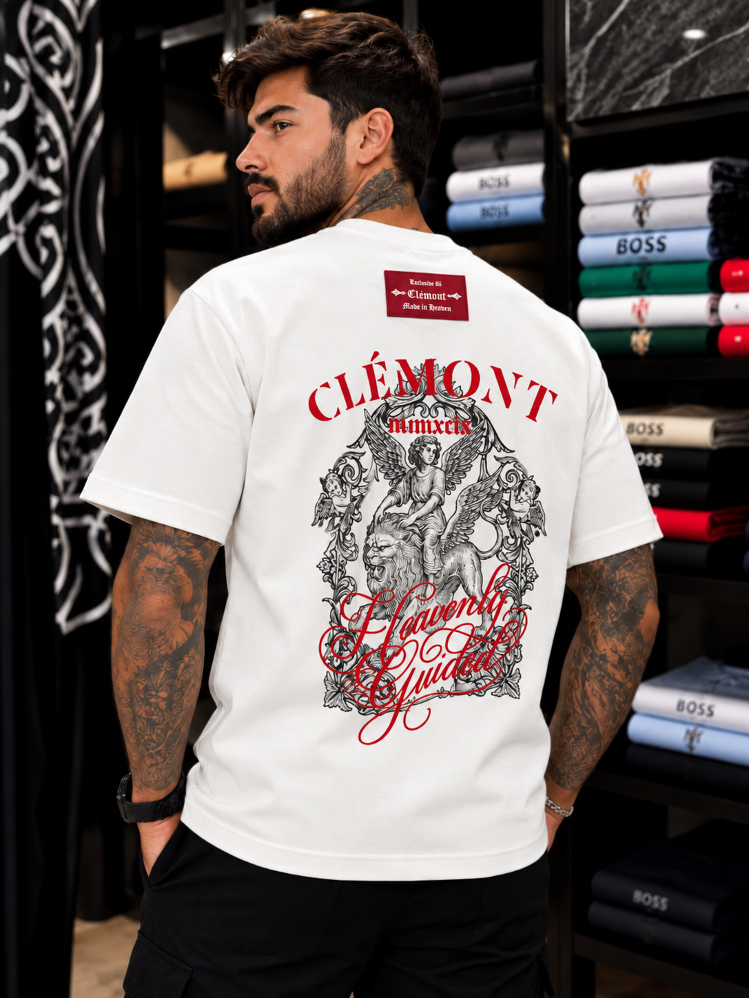 CAMISETA ALTO GRAMAJE CLEMONT ANGEL ROJO