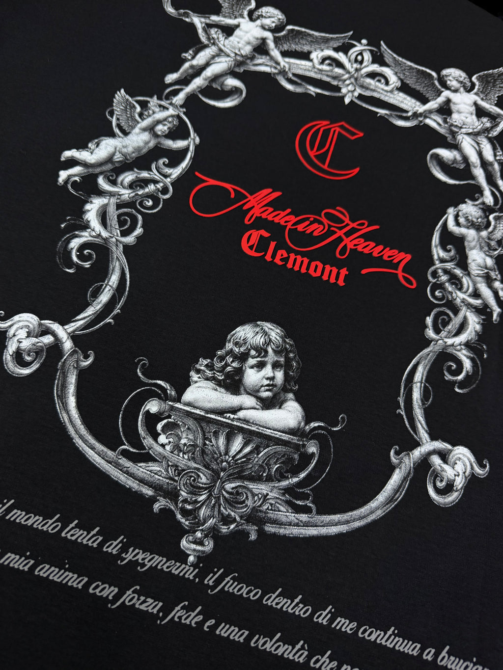 CAMISETA CLEMONT ALTO GRAMAJE ANGEL ROJO