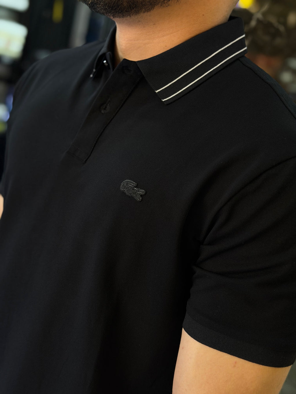 POLO LACOSTE BLACK