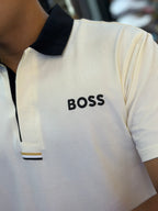 POLO BOSS LÍNEA CREMA