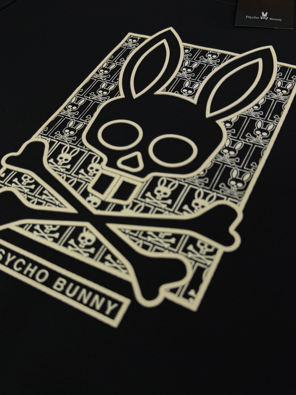CAMISETA ALTO GRAMAJE PSYCHO BUNNY CONEJO CREMA