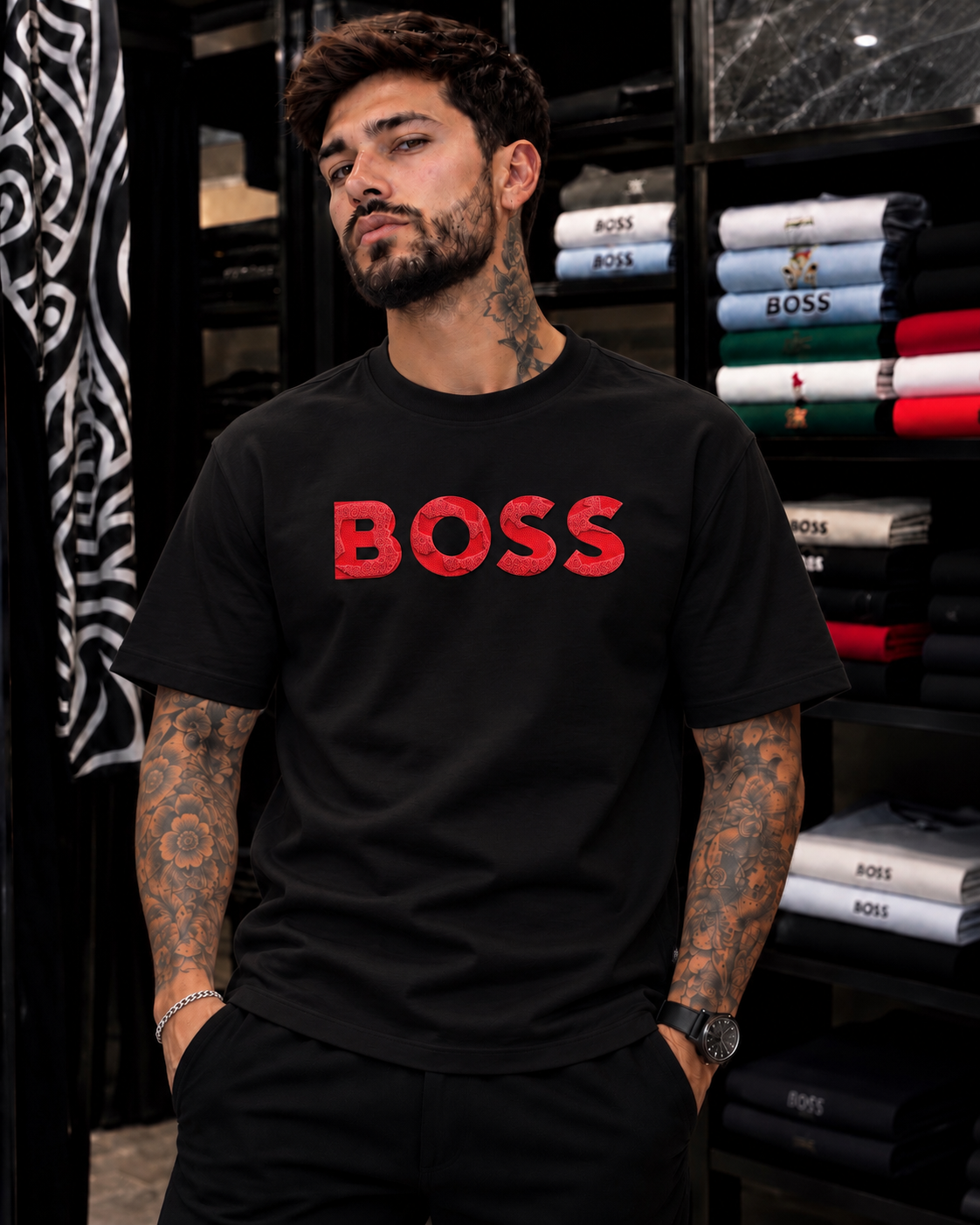 CAMISETA ALTO GRAMAJE BOSS