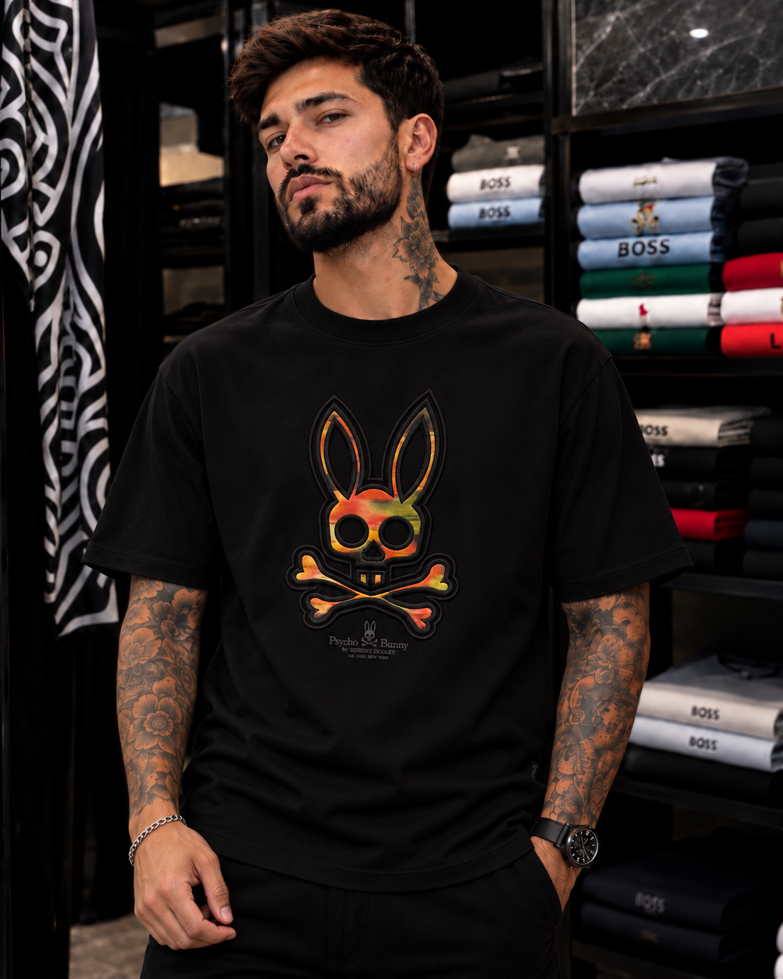 CAMISETA PSYCHO BUNNY BORDADA