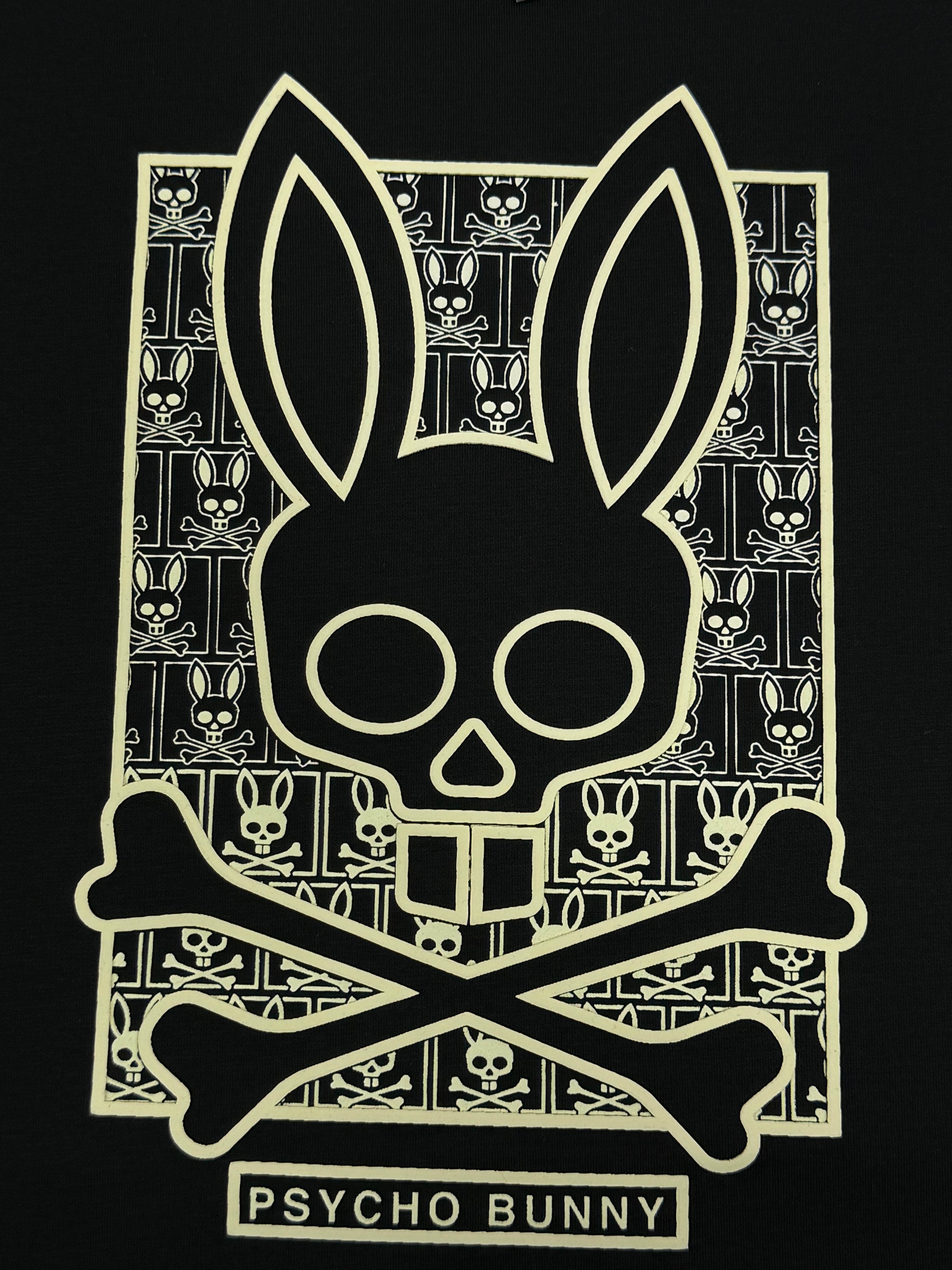 CAMISETA ALTO GRAMAJE PSYCHO BUNNY CONEJO CREMA