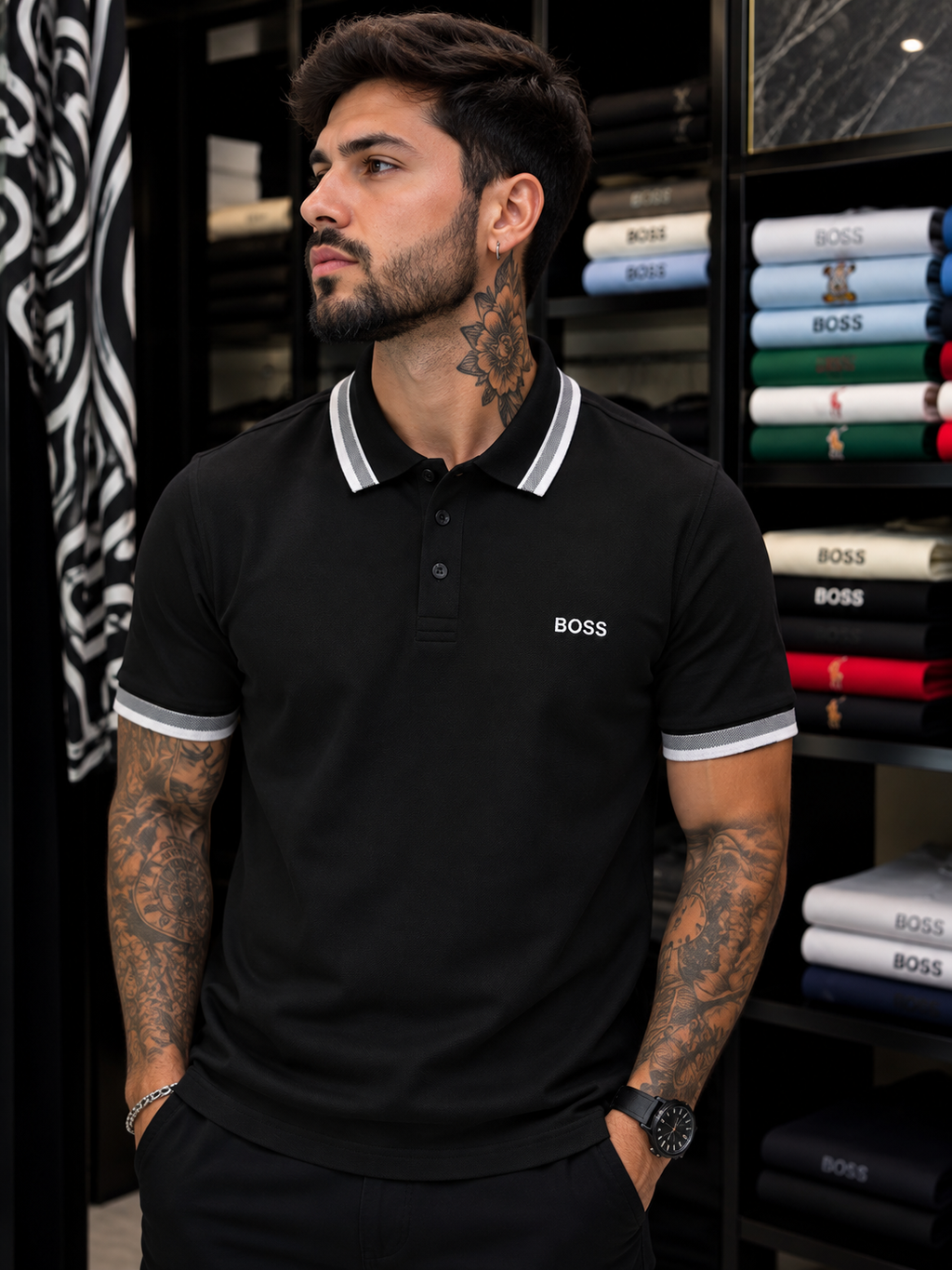 POLO BOSS NEGRO