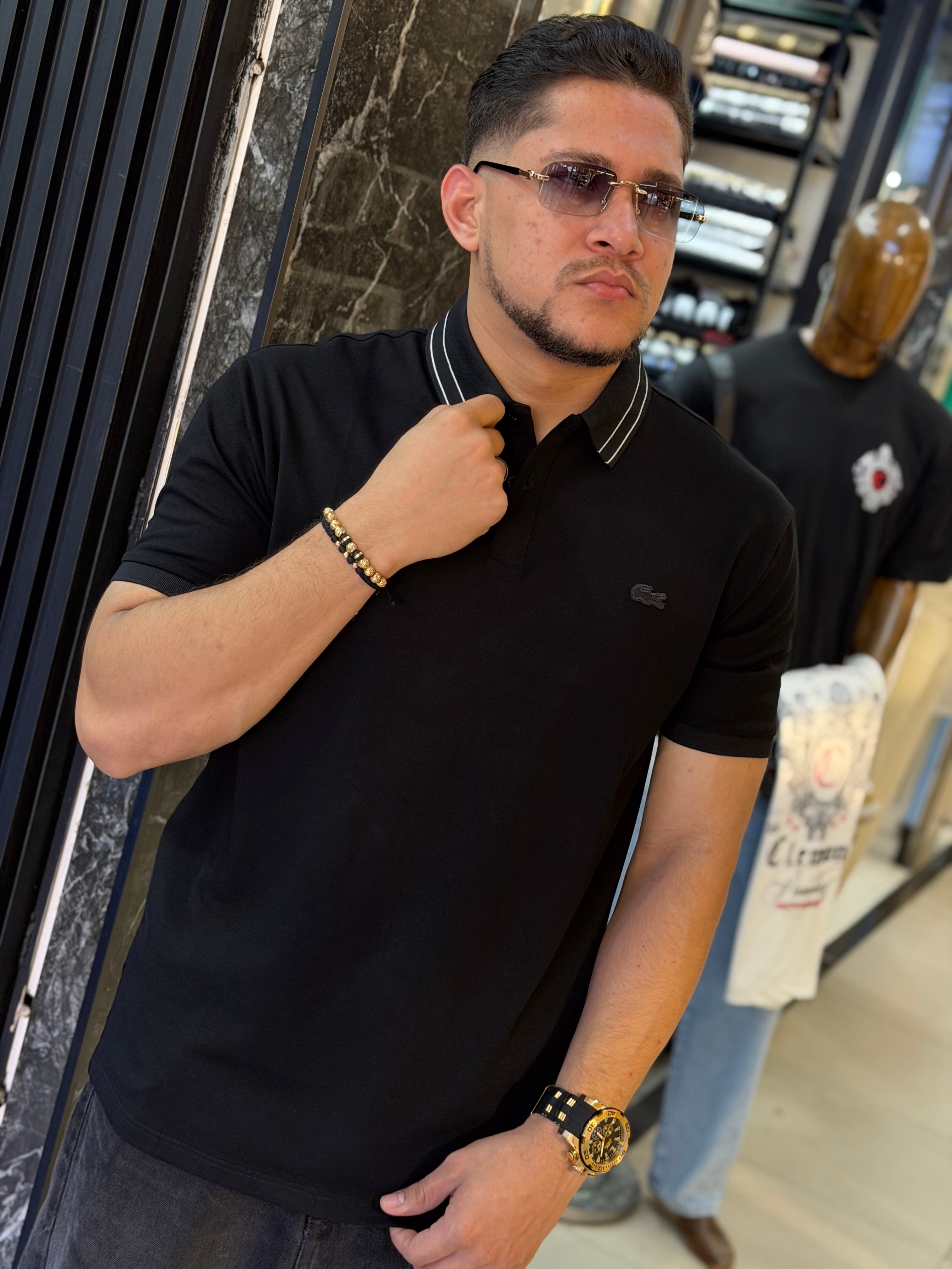POLO LACOSTE BLACK