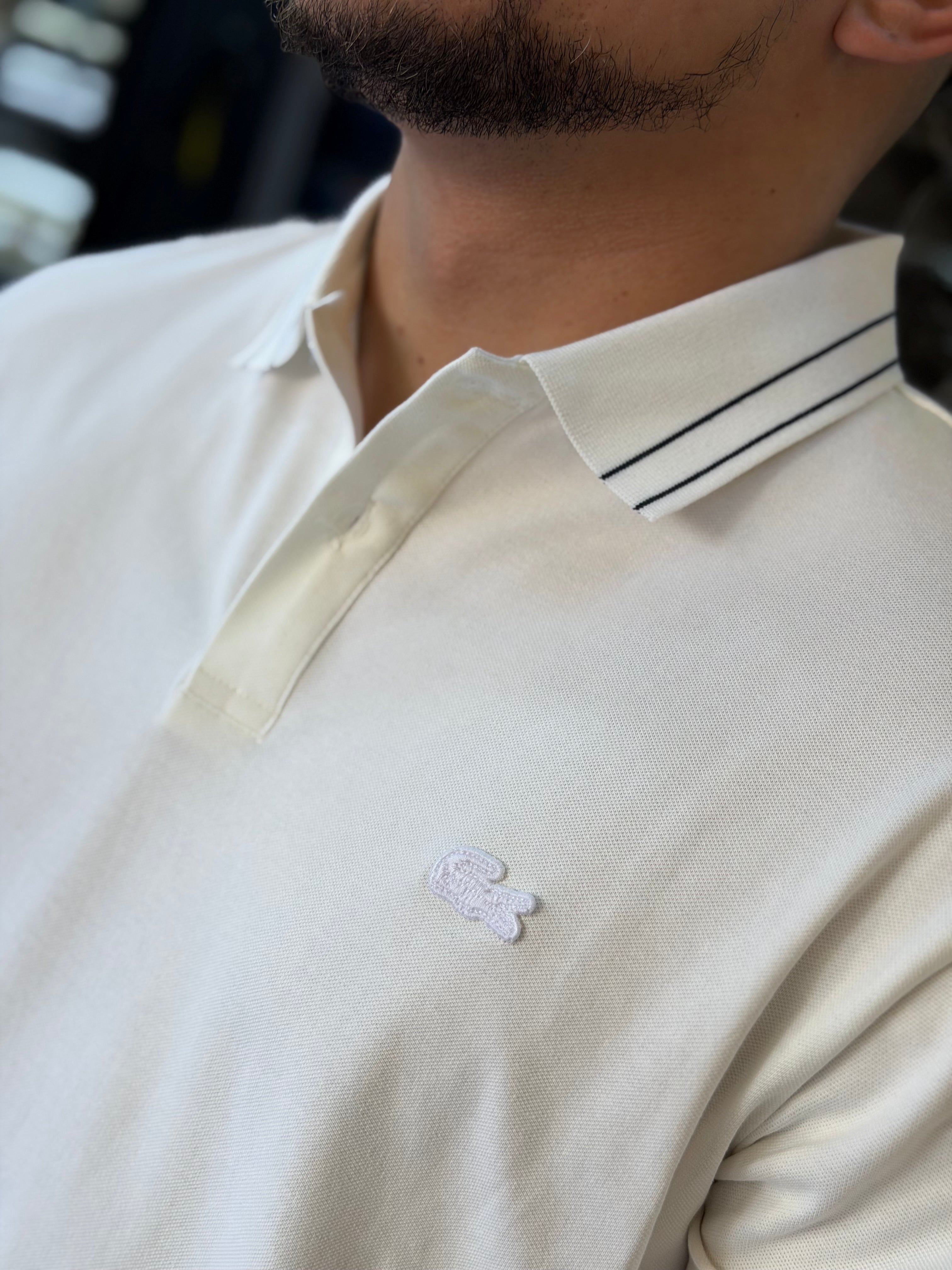 POLO LACOSTE BLANCO