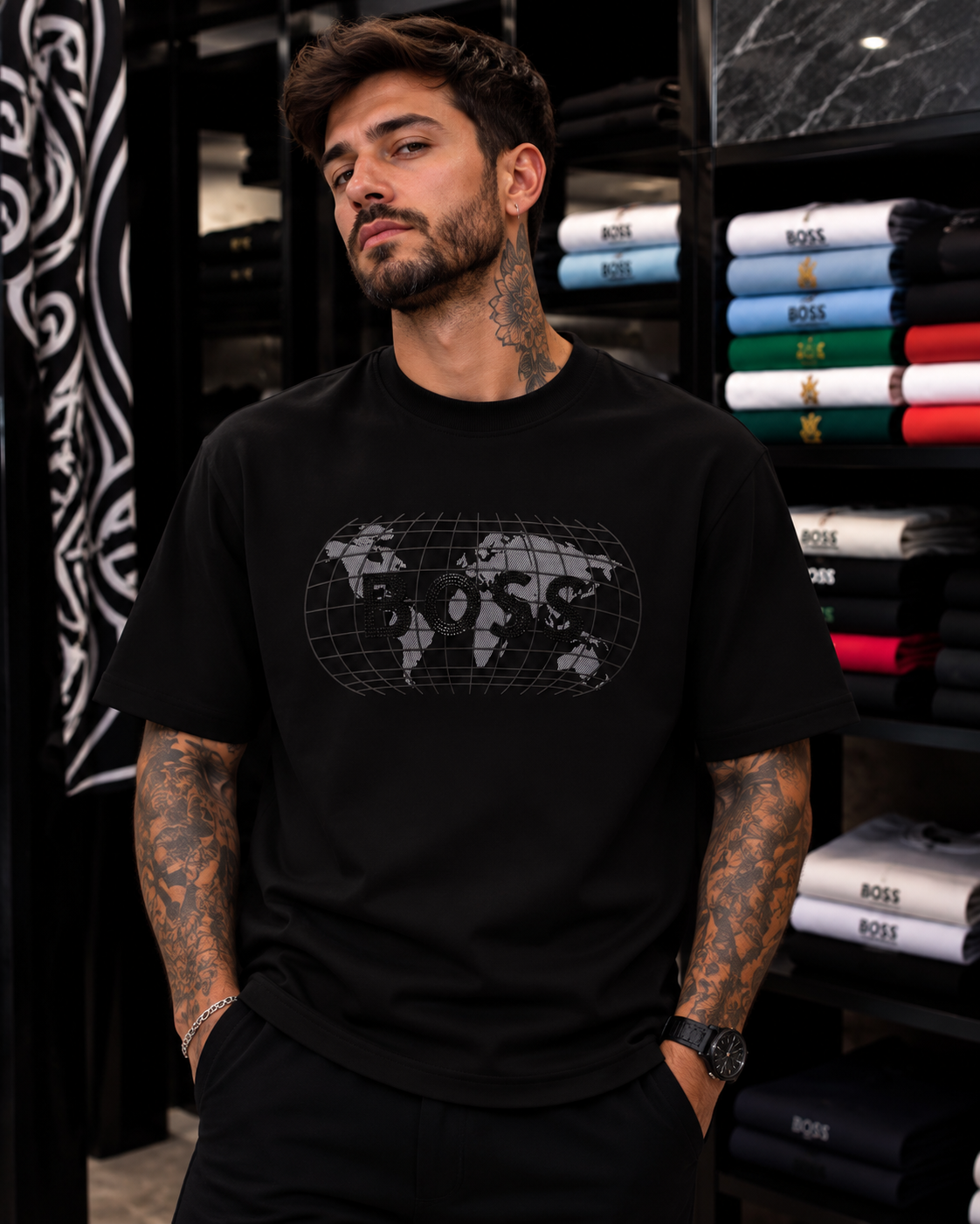 CAMISETA BOSS  MUNDO PEDRERÍA