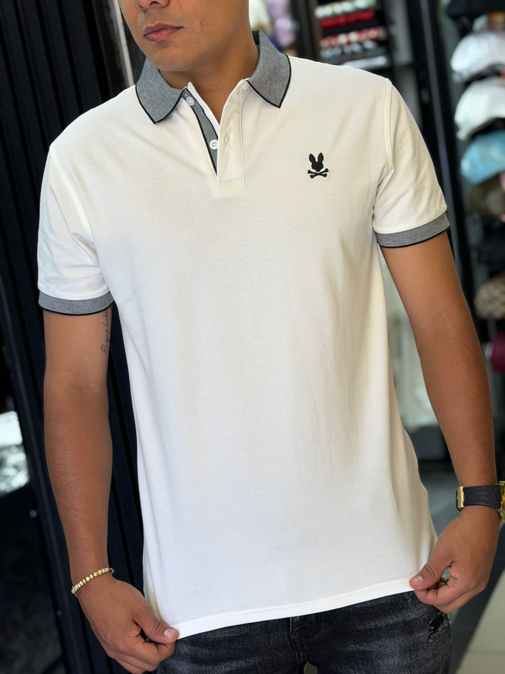 POLO PSYCHO BUNNY BLANCO