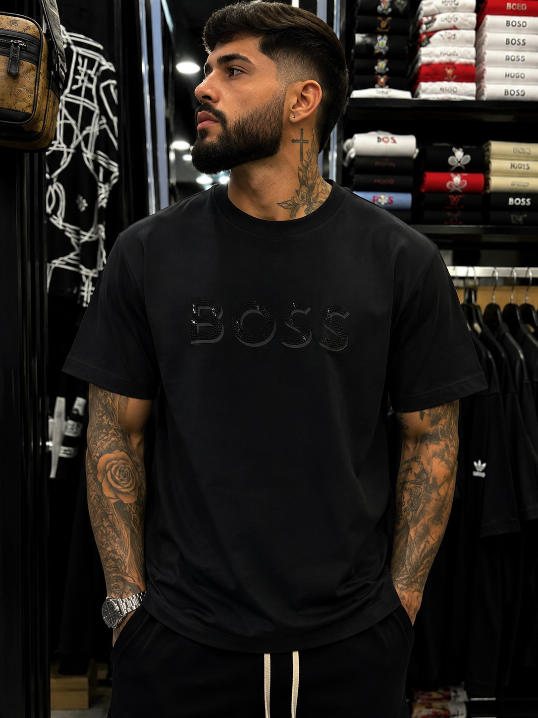 CAMISETA ALTO GRAMAJE PEDRERÍA BOSS