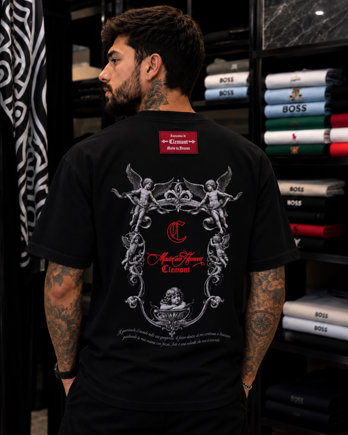 CAMISETA CLEMONT ALTO GRAMAJE ANGEL ROJO