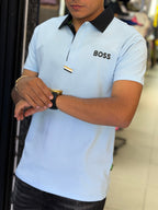 POLO BOSS LÍNEA AZUL CLARO