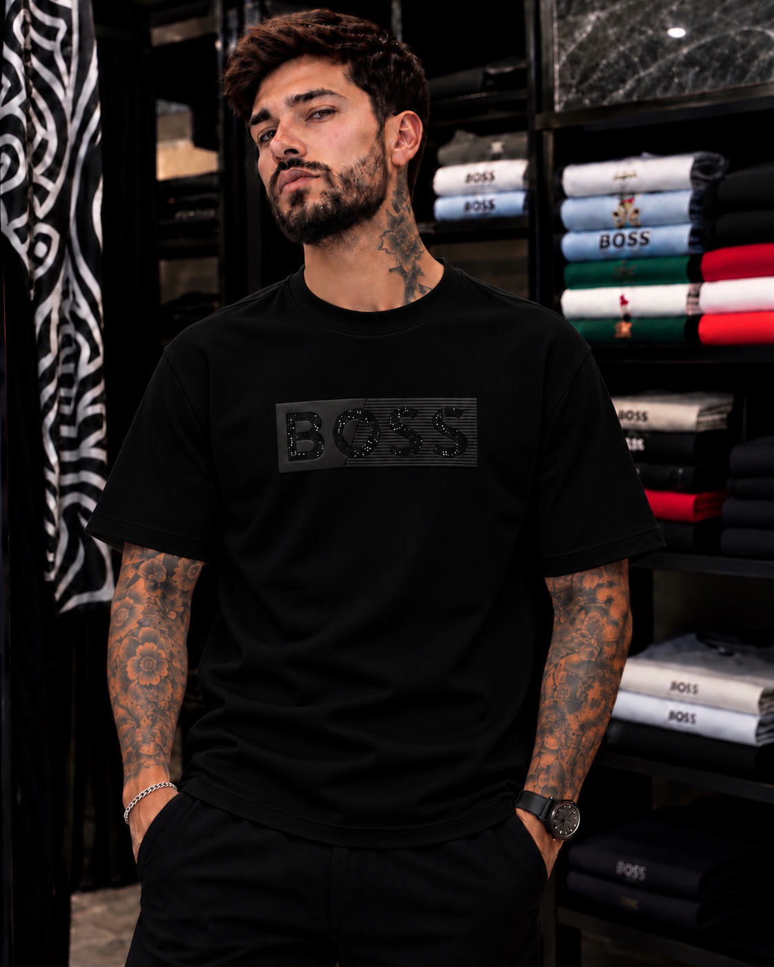CAMISETA BOSS PEDRERÍA LÍNEA